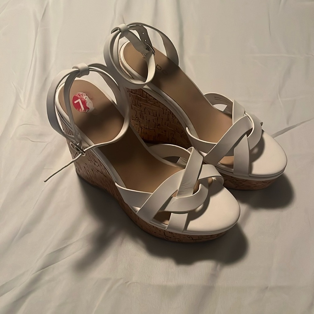 Aldo white heels